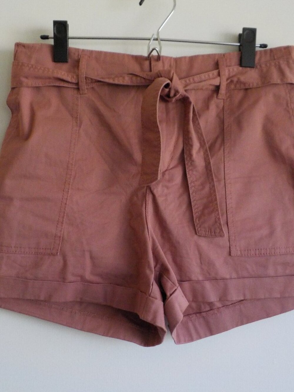Vanilla Star Shorts - Junior 11 - Dusty Rose High Rise Tie Cuff Pockets (842)